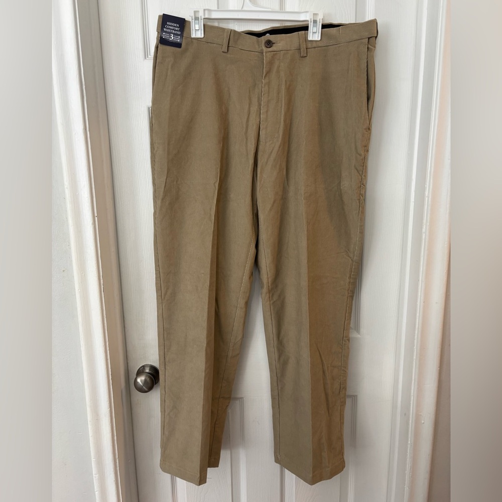 Mens New Haggar Tan Cordarory Dress‎ Paints New Business